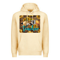 Pina Colada Western Teacher Pencil With Sunflowers Premium Hoodie - LillyAllenDesigns