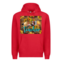 Red Western Teacher Pencil With Sunflowers Premium Hoodie - LillyAllenDesigns