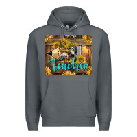 Rock Western Teacher Pencil With Sunflowers Premium Hoodie - LillyAllenDesigns