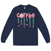 Navy coffee and christ Long Sleeve Tee - MaliasSmallBusiness