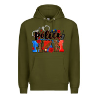 Army Green police mom Premium Hoodie - AdoDesignShop
