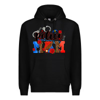 Black police mom Premium Hoodie - AdoDesignShop