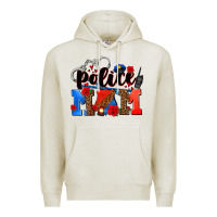 Oatmeal Heather police mom Premium Hoodie - AdoDesignShop
