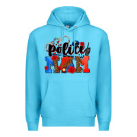 Ocean Blue police mom Premium Hoodie - AdoDesignShop