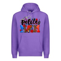 Purple police mom Premium Hoodie - AdoDesignShop