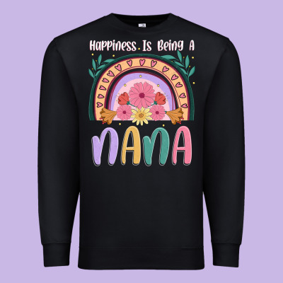 Happiness Is Being A Nana Premium Sweatshirt Designed By Jahusdesignshop