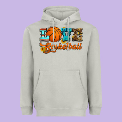 Love Basketball Heavyweight Hoodie Designed By Hra Design Shop