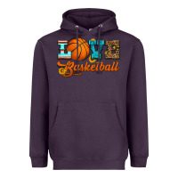 Plum love basketball Heavyweight Hoodie - HRA Design Shop