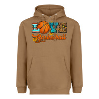 Toasted Coconut love basketball Heavyweight Hoodie - HRA Design Shop