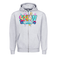 Heather Grey snow cute with unicorn Zipper Hoodie - Zillion Design Studio