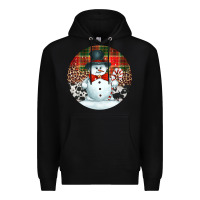 Black western snowman christmas ornament Premium Hoodie - Jasminsmagicworld