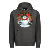 Charcoal Heather western snowman christmas ornament Premium Hoodie - Jasminsmagicworld