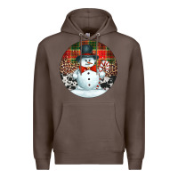 Coffee western snowman christmas ornament Premium Hoodie - Jasminsmagicworld