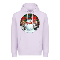 Lilac western snowman christmas ornament Premium Hoodie - Jasminsmagicworld