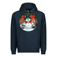 Navy western snowman christmas ornament Premium Hoodie - Jasminsmagicworld