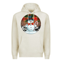 Oatmeal Heather western snowman christmas ornament Premium Hoodie - Jasminsmagicworld