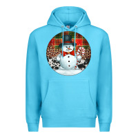 Ocean Blue western snowman christmas ornament Premium Hoodie - Jasminsmagicworld