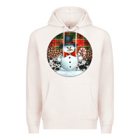 Pale Pink western snowman christmas ornament Premium Hoodie - Jasminsmagicworld