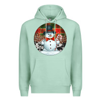Seafoam western snowman christmas ornament Premium Hoodie - Jasminsmagicworld