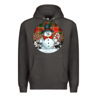 Smoke western snowman christmas ornament Premium Hoodie - Jasminsmagicworld