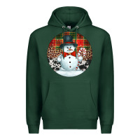 Sports Green western snowman christmas ornament Premium Hoodie - Jasminsmagicworld