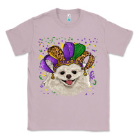 Lilac Mardi Gras White Pomeranian with Hat Classic Tee - RanaPortraitStore