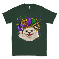 Sports Green Mardi Gras White Pomeranian with Hat Classic Tee - RanaPortraitStore