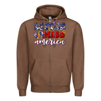 Chestnut little miss america Zipper Hoodie - texasbilliewilder