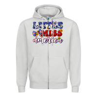 Dove Grey little miss america Zipper Hoodie - texasbilliewilder
