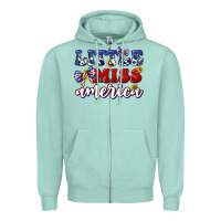 Seafoam little miss america Zipper Hoodie - texasbilliewilder