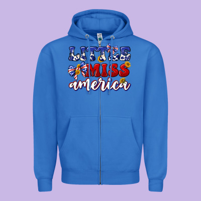 Zipper Hoodie little miss america