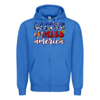 True Royal little miss america Zipper Hoodie - texasbilliewilder