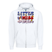 White little miss america Zipper Hoodie - texasbilliewilder
