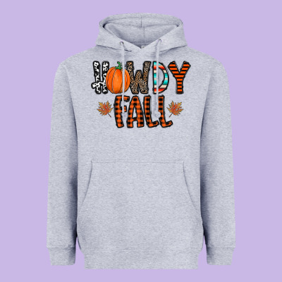 Howdy Fall Heavyweight Hoodie Designed By Cowhidedigitalart