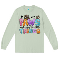 Matcha paws and enjoy the little things Long Sleeve Tee - MaliasSmallBusiness