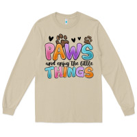 Mushroom paws and enjoy the little things Long Sleeve Tee - MaliasSmallBusiness
