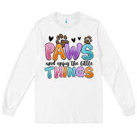 White paws and enjoy the little things Long Sleeve Tee - MaliasSmallBusiness
