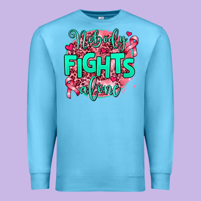 Nobody Fights Alone Premium Sweatshirt Designed By Adodesignshop