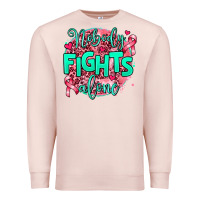 Pale Pink nobody fights alone Premium Sweatshirt - AdoDesignShop
