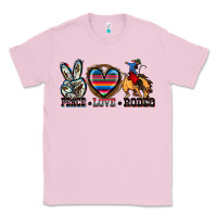 Bubblegum Pink peace love rodeo Classic Tee - Zillion Design Studio