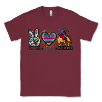 Burgundy peace love rodeo Classic Tee - Zillion Design Studio