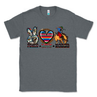 Charcoal Heather peace love rodeo Classic Tee - Zillion Design Studio