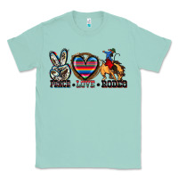 Seafoam peace love rodeo Classic Tee - Zillion Design Studio