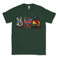 Sports Green peace love rodeo Classic Tee - Zillion Design Studio