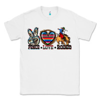 White peace love rodeo Classic Tee - Zillion Design Studio