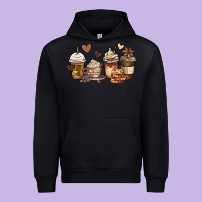 Melanin Afro Coffee Cups Urban Hoodie Designed By Maliassmallbusiness