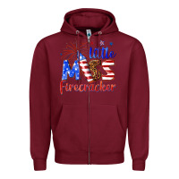 Burgundy little miss firecracker billie wilder Zipper Hoodie - texasbilliewilder