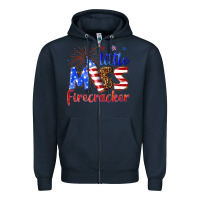 Navy little miss firecracker billie wilder Zipper Hoodie - texasbilliewilder