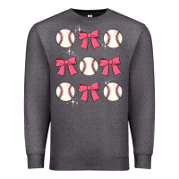 Charcoal Heather baseball coquette bow Premium Sweatshirt - JahusDesignShop