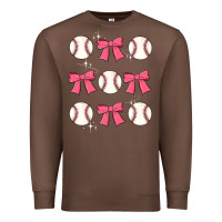Chestnut baseball coquette bow Premium Sweatshirt - JahusDesignShop